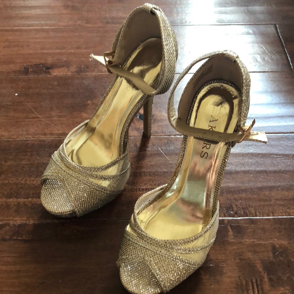 Gold Sparkle Heels